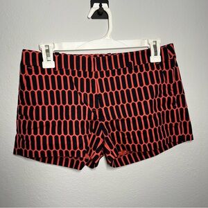 Michael Kors Geometric Orange and Black Print Shorts